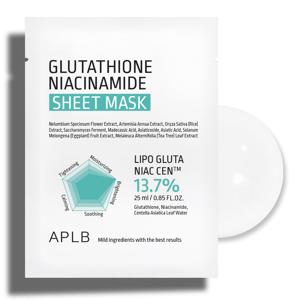 Masca cu efect de iluminare APLB Gluthatione Niacinamide Sheet Mask