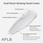 Crema revitalizanta pentru piele terna si riduri APLB Snail Mucin Ginseng Facial Cream