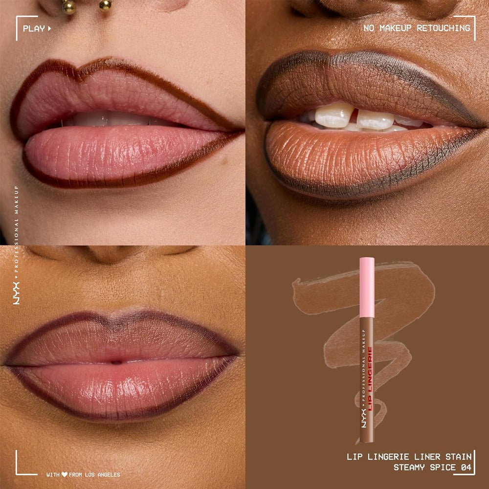 Cariocă pentru buze rezistent NYX Professional Makeup Lip Lingerie Steamy Spice