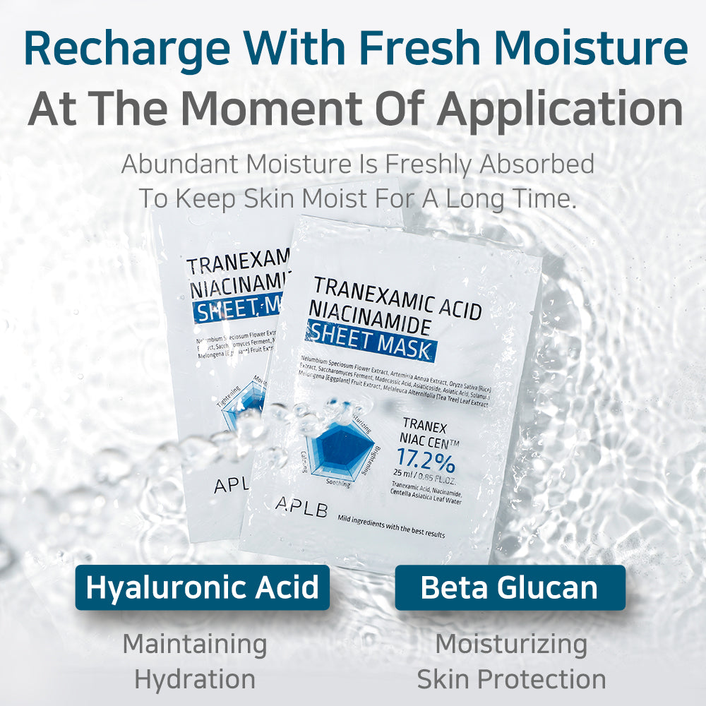 Masca luminozitate APLB Tranexamic Acid Niacinamide Sheet Mask