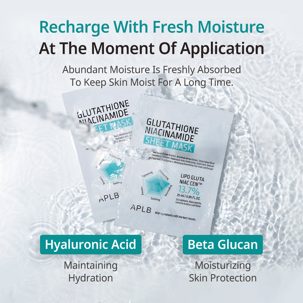 Masca cu efect de iluminare APLB Gluthatione Niacinamide Sheet Mask