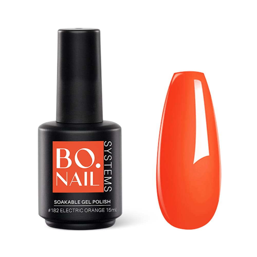 Oja Semipermanenta BO.NAIL Soakable Gel Polish #182 Electric Orange
