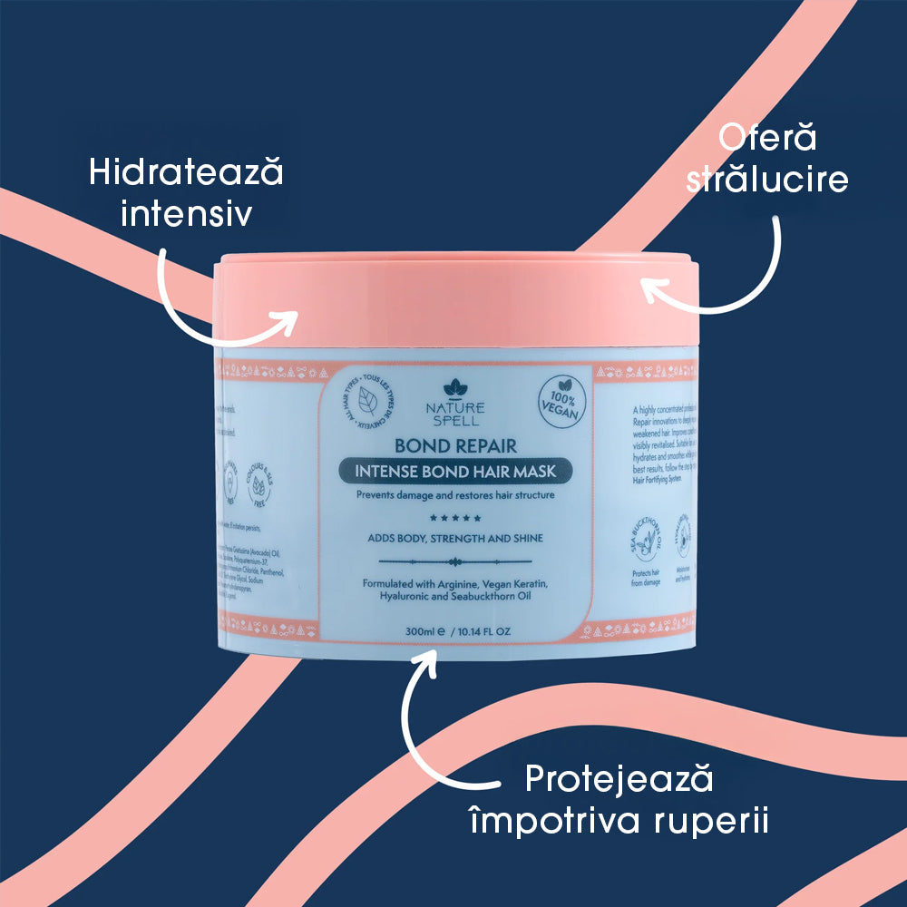 Mască pentru repararea părului deteriorat Nature Spell Bond Repair Intense Hair Mask
