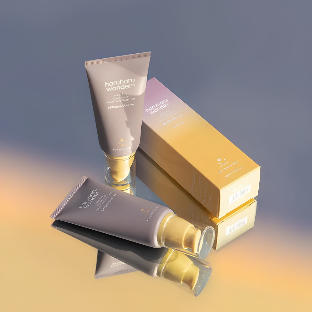 Cremă cu protecție solară minerală pentru utilizare zilnică Haruharu Wonder Black Rice Pure Mineral Relief Daily Sunscreen