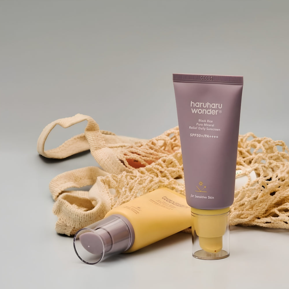 Cremă cu protecție solară minerală pentru utilizare zilnică Haruharu Wonder Black Rice Pure Mineral Relief Daily Sunscreen