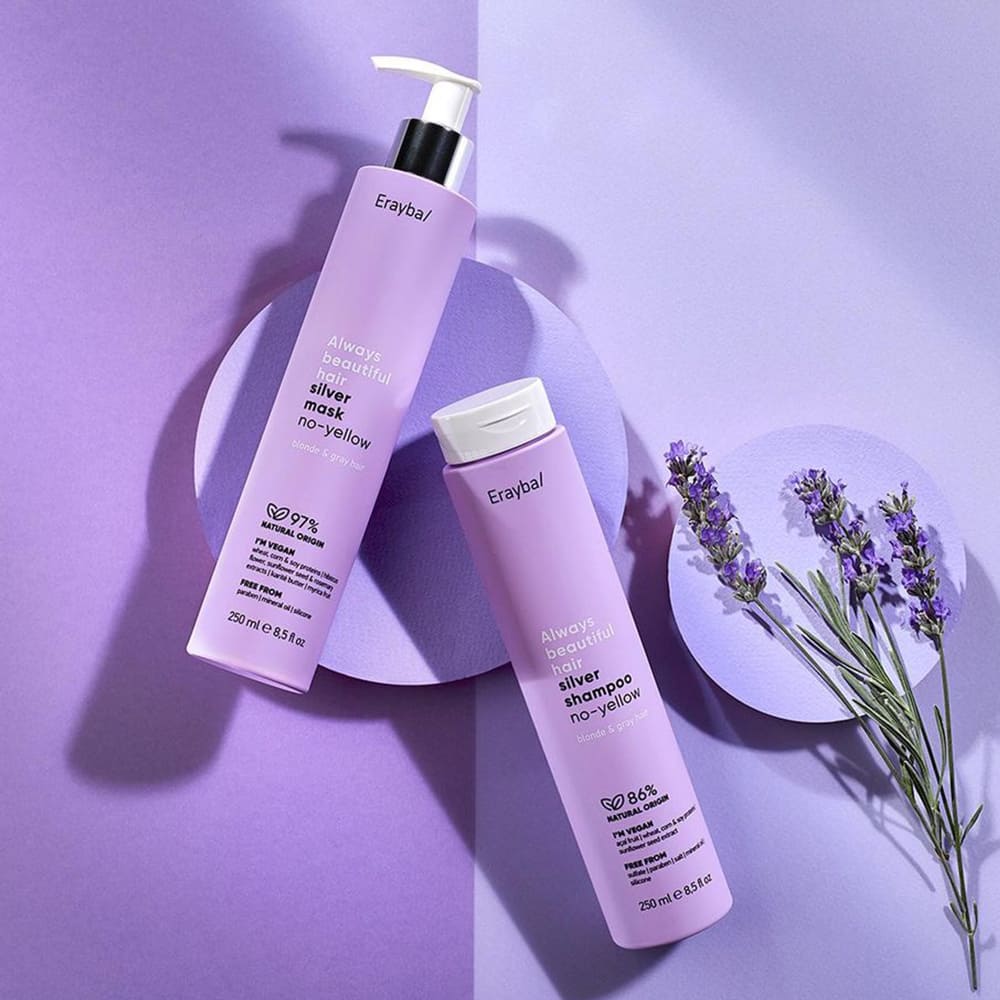 Mască reparatoare pentru neutralizarea tonurilor galbene din păr Erayba ABH Silver No-Yellow 1000 ml