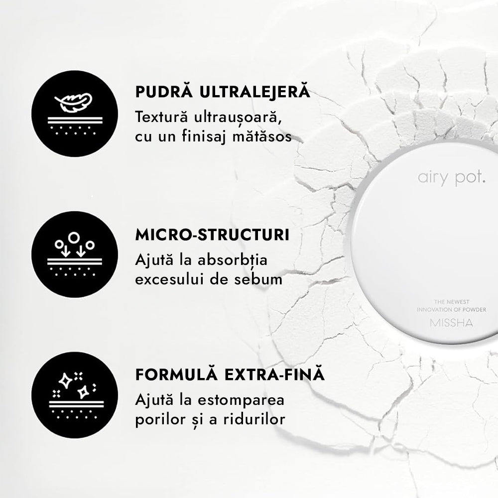 Pudra pulbere presata Missha Airy Pot