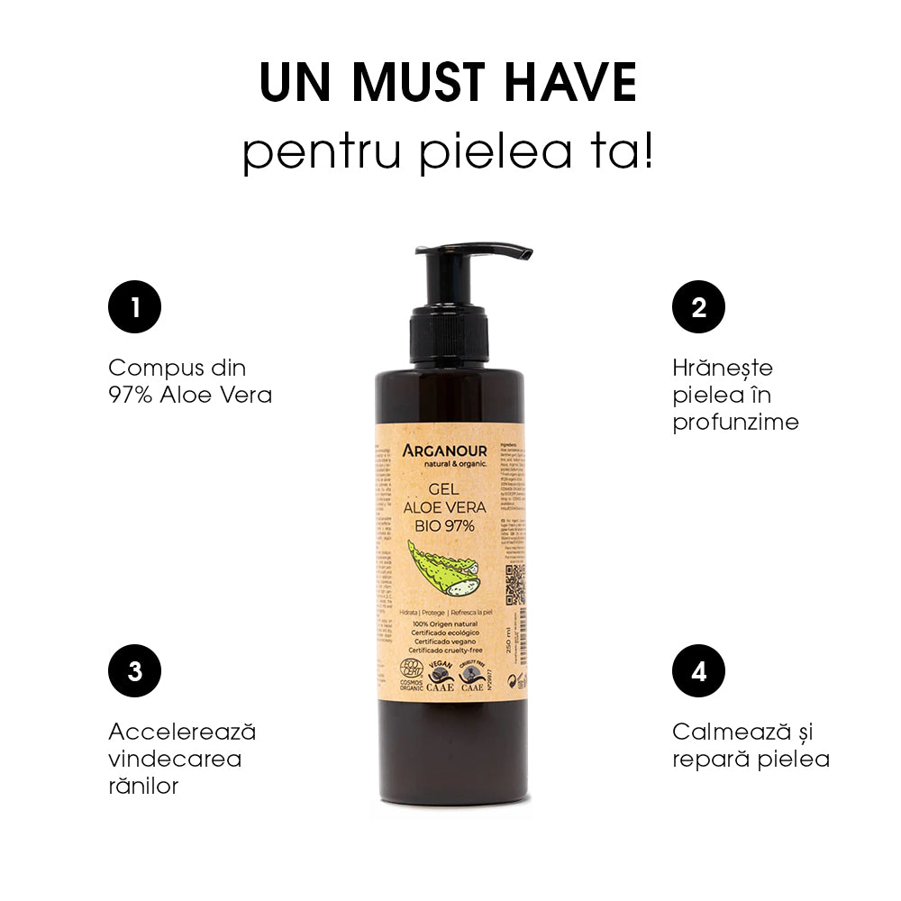 Lotiune BIO calmanta Arganour 97% Aloe Vera Gel