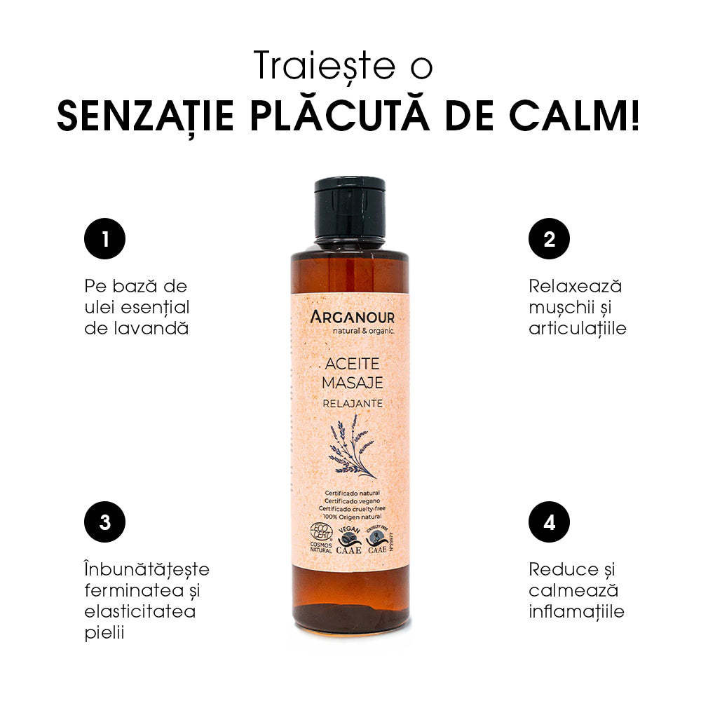 Ulei de Masaj BIO cu Lavanda Arganour Relaxing Massage Oil