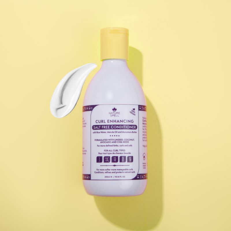 Balsam cu efect de hidratare a buclelor pentru Păr Creț & Ondulat Nature Spell Curl Enhancing Salt Free Conditioner