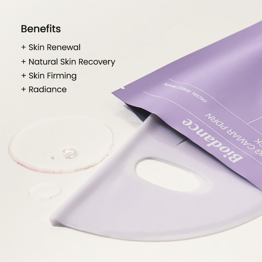 Mască Facială cu PDRN și Extract de Caviar pentru Regenerare Biodance Rejuvenating Caviar PDRN Real Deep Mask