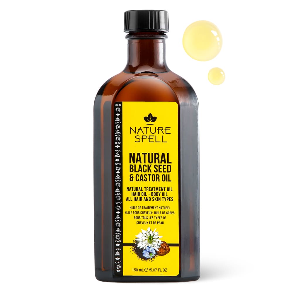 Ulei de Semințe Negre & Ricin pentru creșterea părului Nature Spell Oil for Hair and Skin