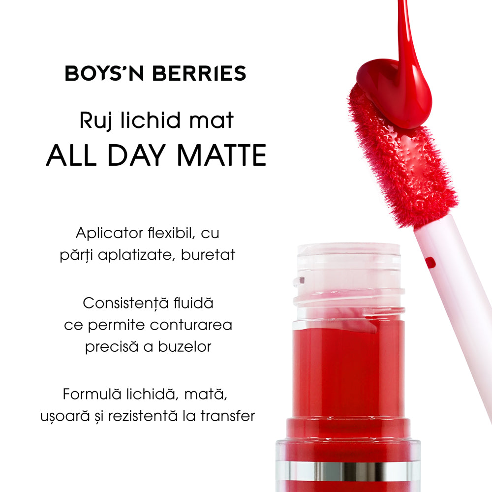 Ruj Lichid de Buze Boys`n Berries All Day Matte
