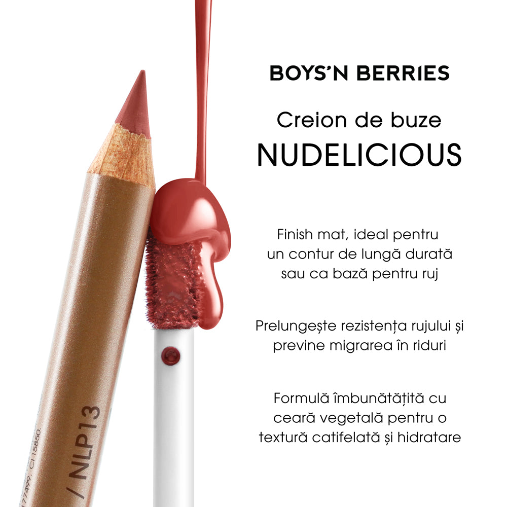 Creion Buze Boys`n Berries Nudelicious Lip Pencil