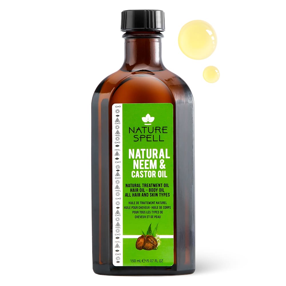Ulei de Neem & Ricin pentru creșterea părului Nature Spell Neem & Castor Oil for Hair and Skin