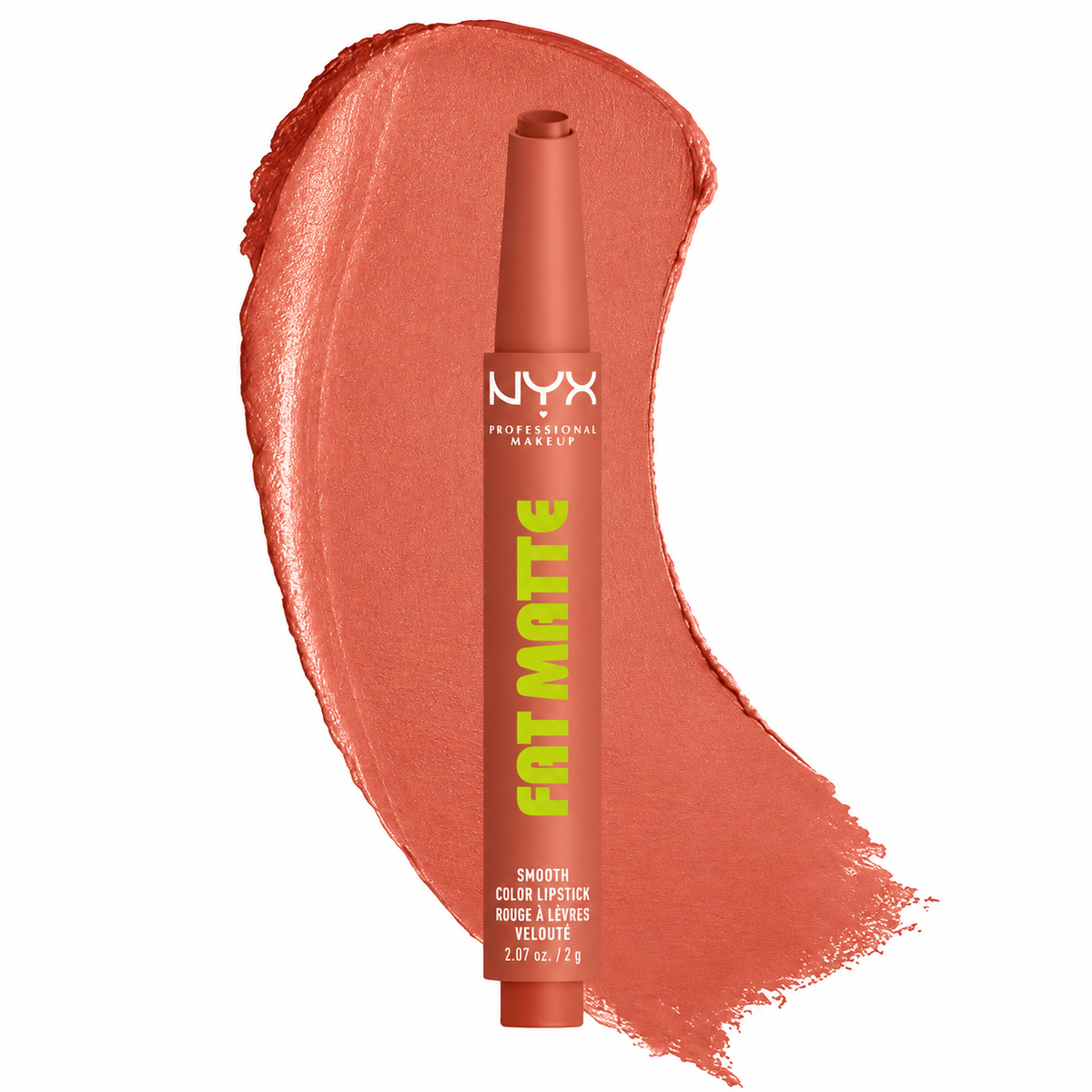 Ruj mat NYX Professional Makeup Fat Matte Smooth Color Lipstick Cozy Whipped