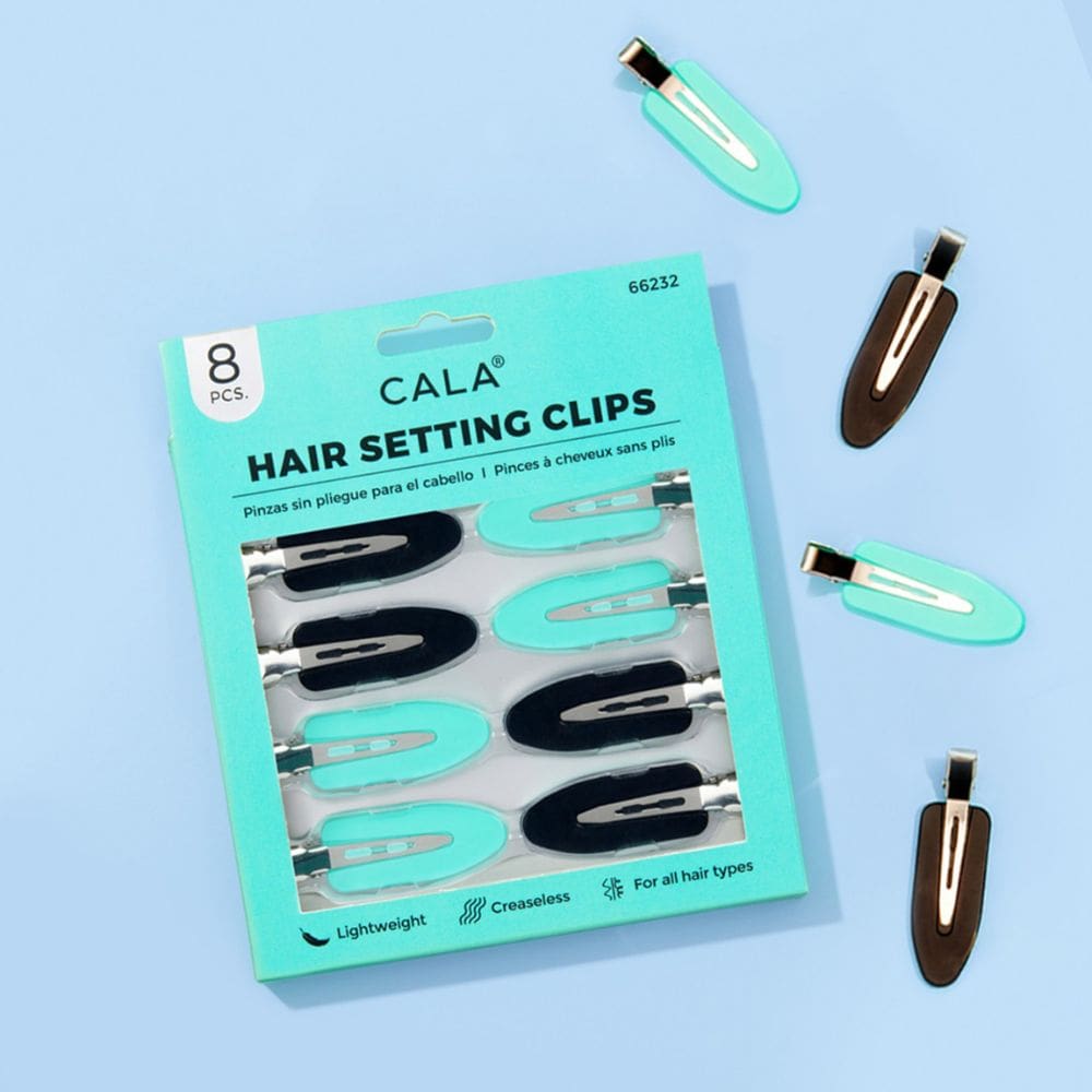 Clipsuri pentru Par CALA Hair Setting Clips - Black / Mint