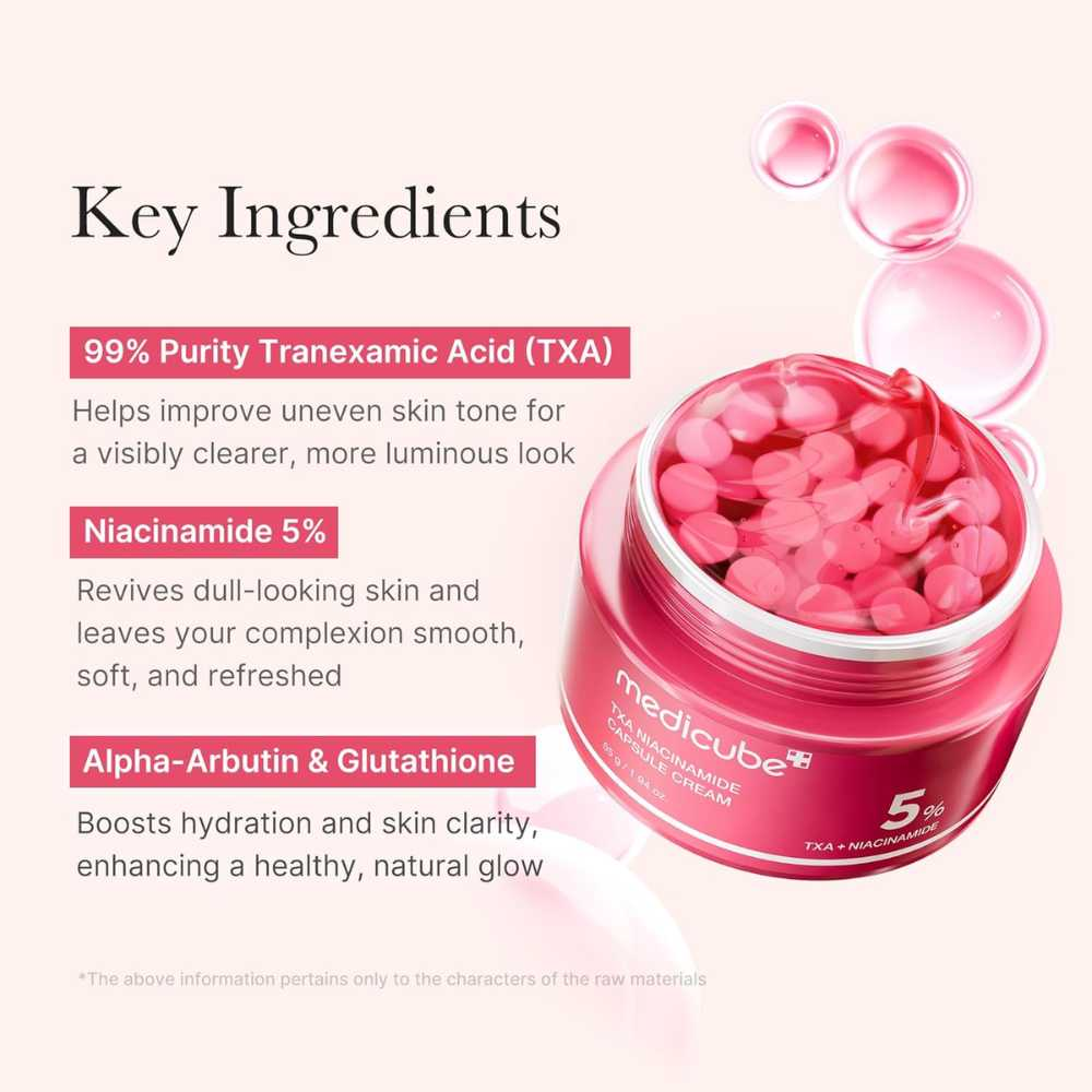 Cremă pentru uniformizarea tenului cu TXA si Niacinamide MEDICUBE TXA Niacinamide Capsule Cream