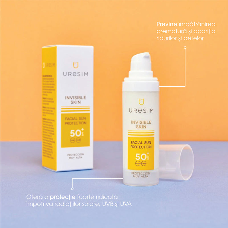 Crema cu Protectie Solara URESIM Invisible Skin Facial SPF50
