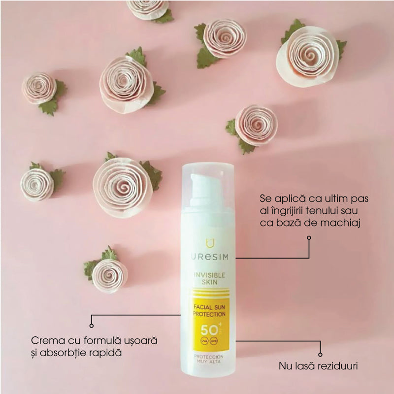 Crema cu Protectie Solara URESIM Invisible Skin Facial SPF50
