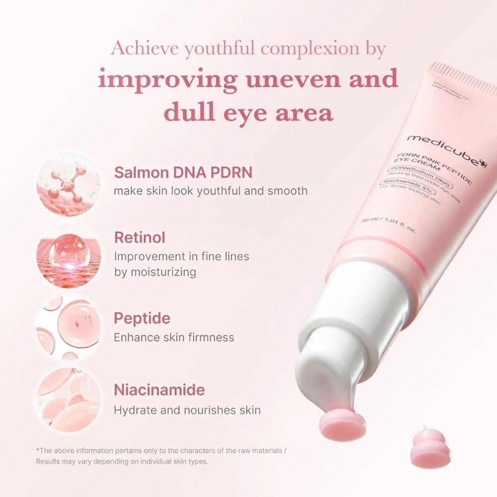 Cremă regenerantă pentru ochi Medicube PDRN Pink Peptide Eye Cream