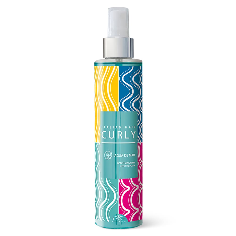 Spray profesional texturizant pentru păr cu apă de mare TMT Milano Curly Agua