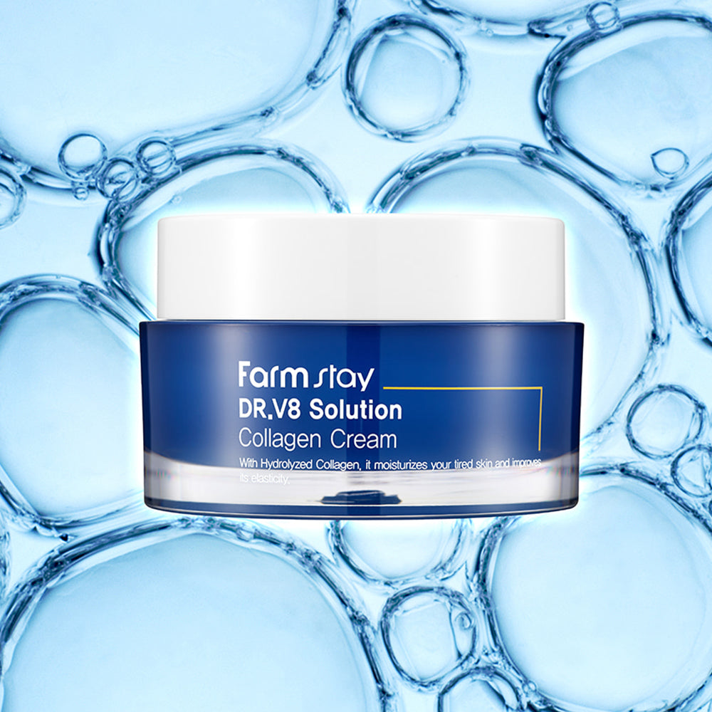 Crema pentru Fata cu Colagen Farmstay DR-V8 Solution Collagen Cream