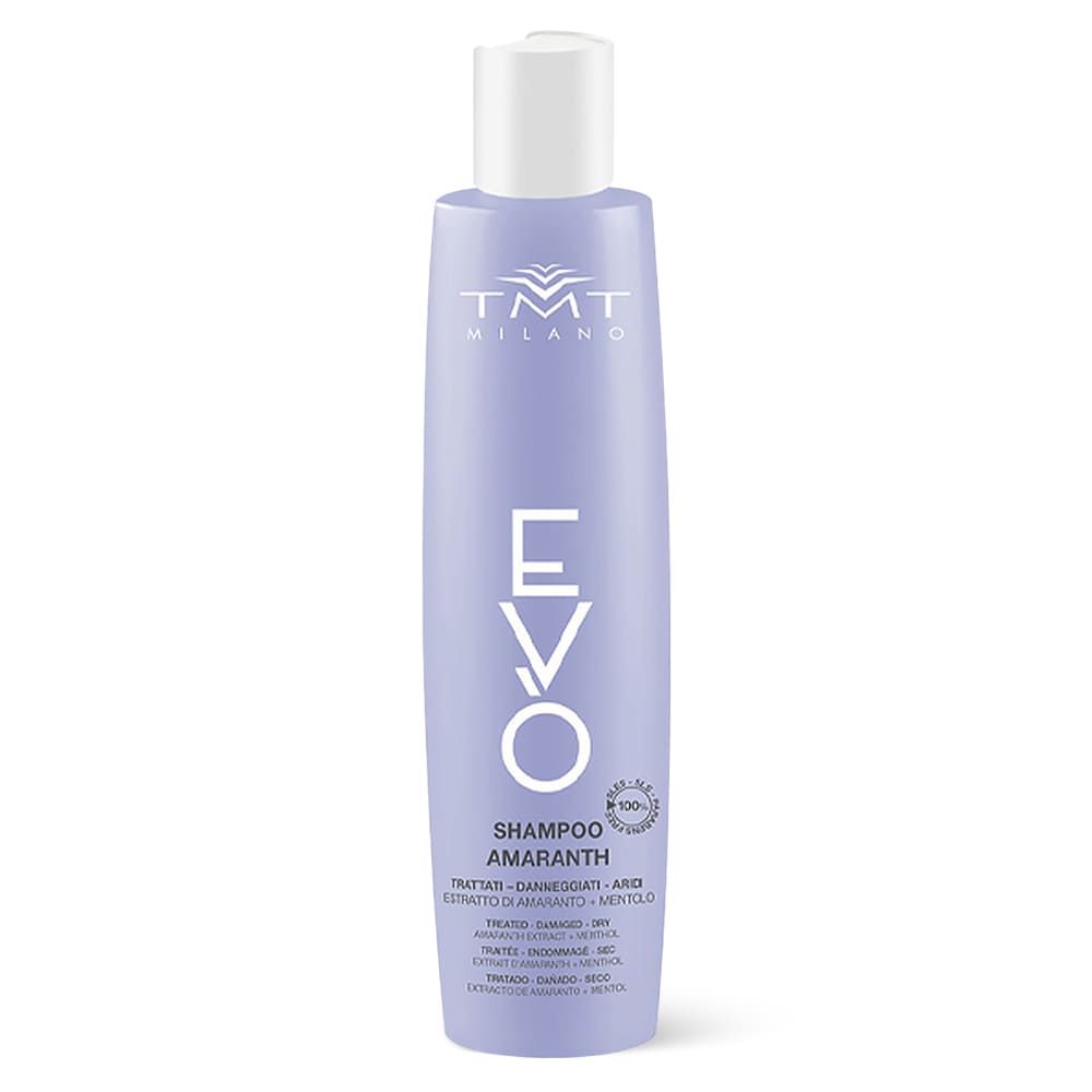 Șampon profesional pentru păr uscat și fragil TMT Milano EVO Amaranth Shampoo 300 ml