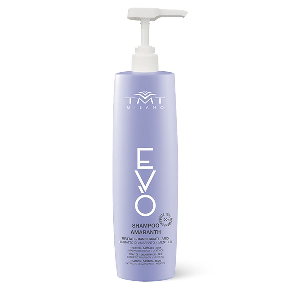 Șampon profesional pentru păr uscat și fragil TMT Milano EVO Amaranth Shampoo 1000 ml