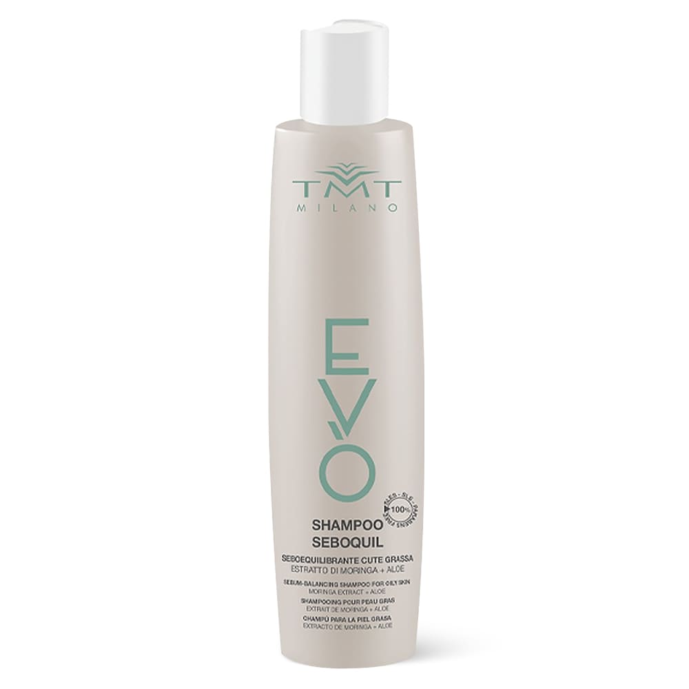 Șampon pentru curățarea și purificarea scalpului gras TMT Milano EVO Seboquil Shampoo 300 ml