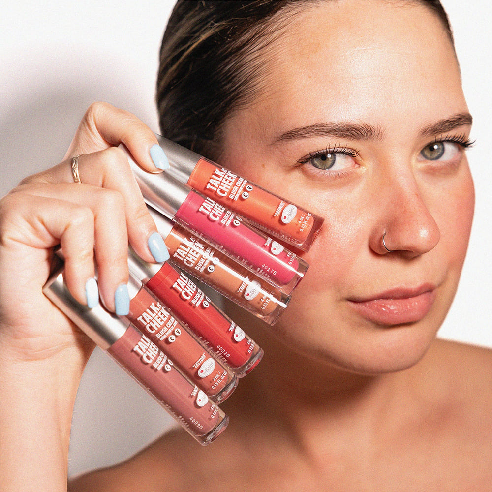 Fard lichid multifunctional theBalm Talk is Cheek Lip & Blush Cream