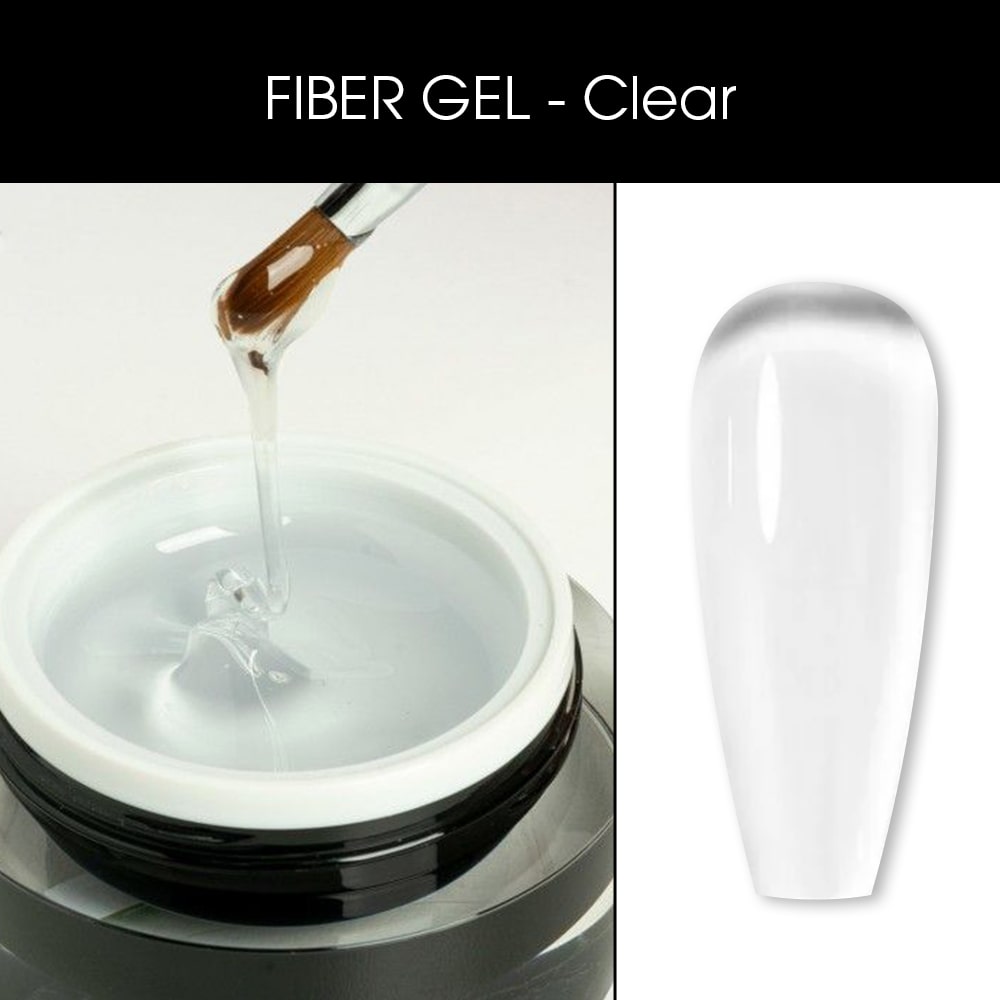 Gel UV pentru Constructie BO.NAIL Fiber Gel Clear 45 g