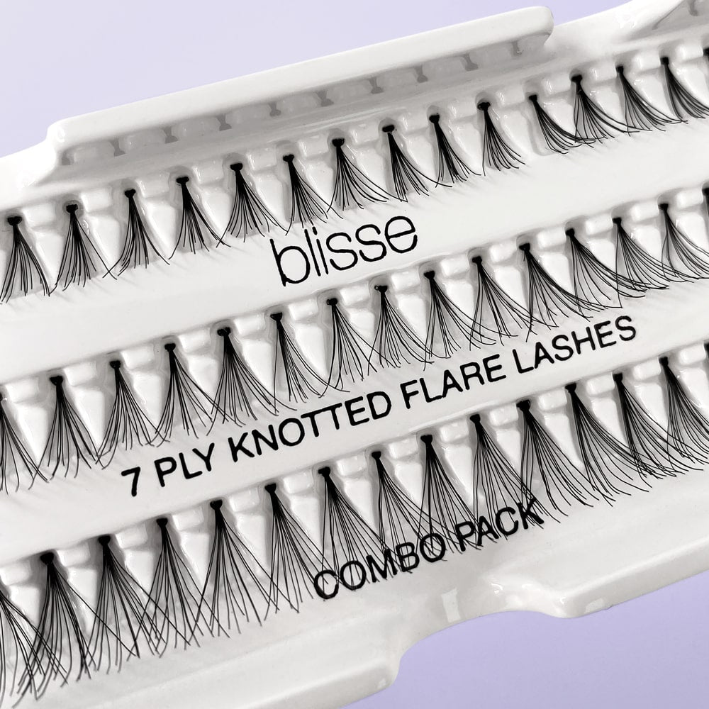 Gene False Individuale cu Nod Diverse Lungimi Blisse 7 PLY Knotted Flare Lashes