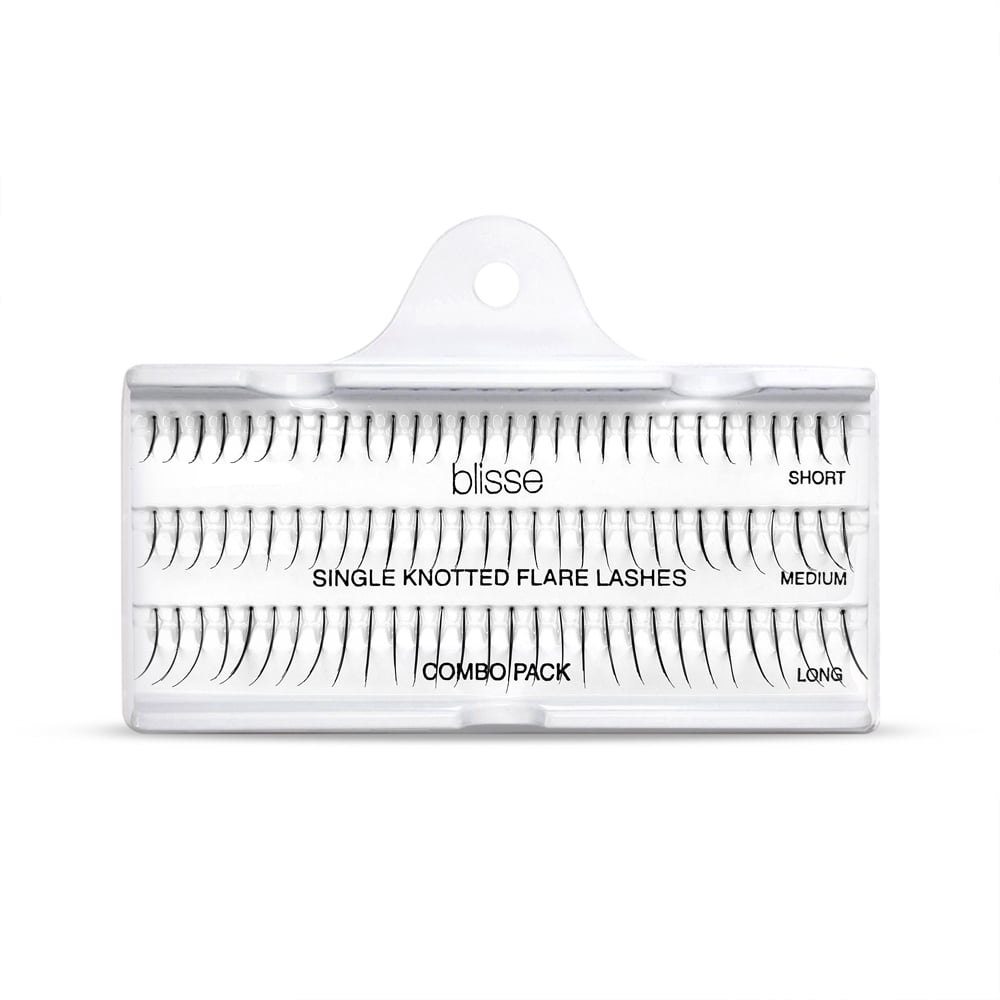 Gene False Individuale cu Nod Diverse Lungimi Blisse Single Knotted Flare Lashes Combo Pack