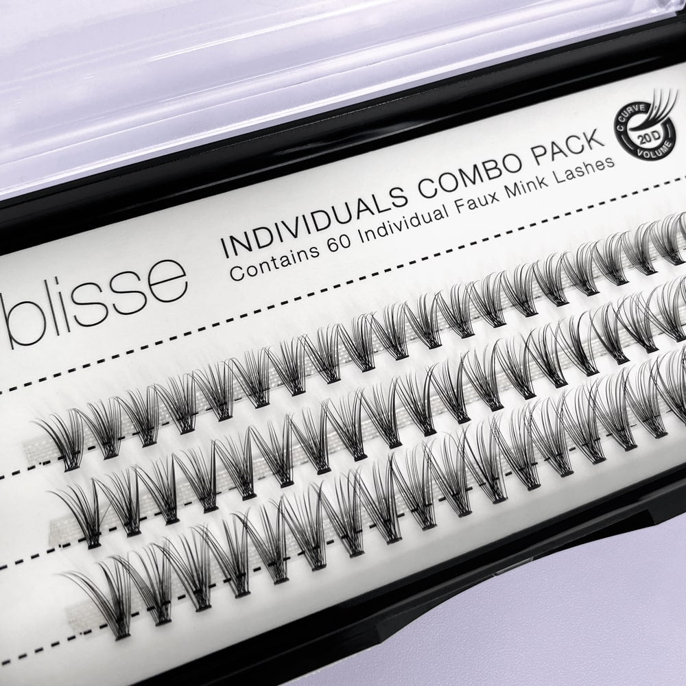 Gene False Individuale Diverse Lungimi Blisse 20D Individual Lashes