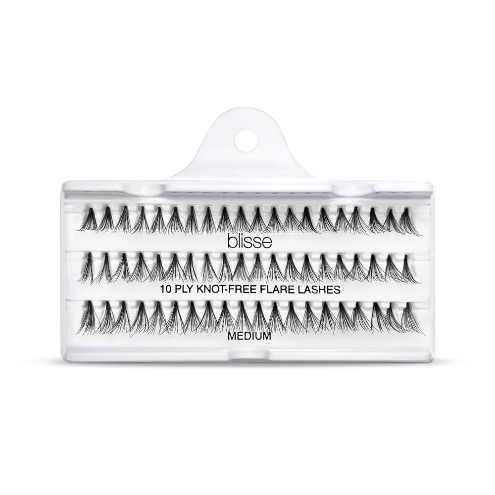 Gene False Individuale fara Nod Lungime Medie Blisse 10 PLY Knott-Free Flare Lashes