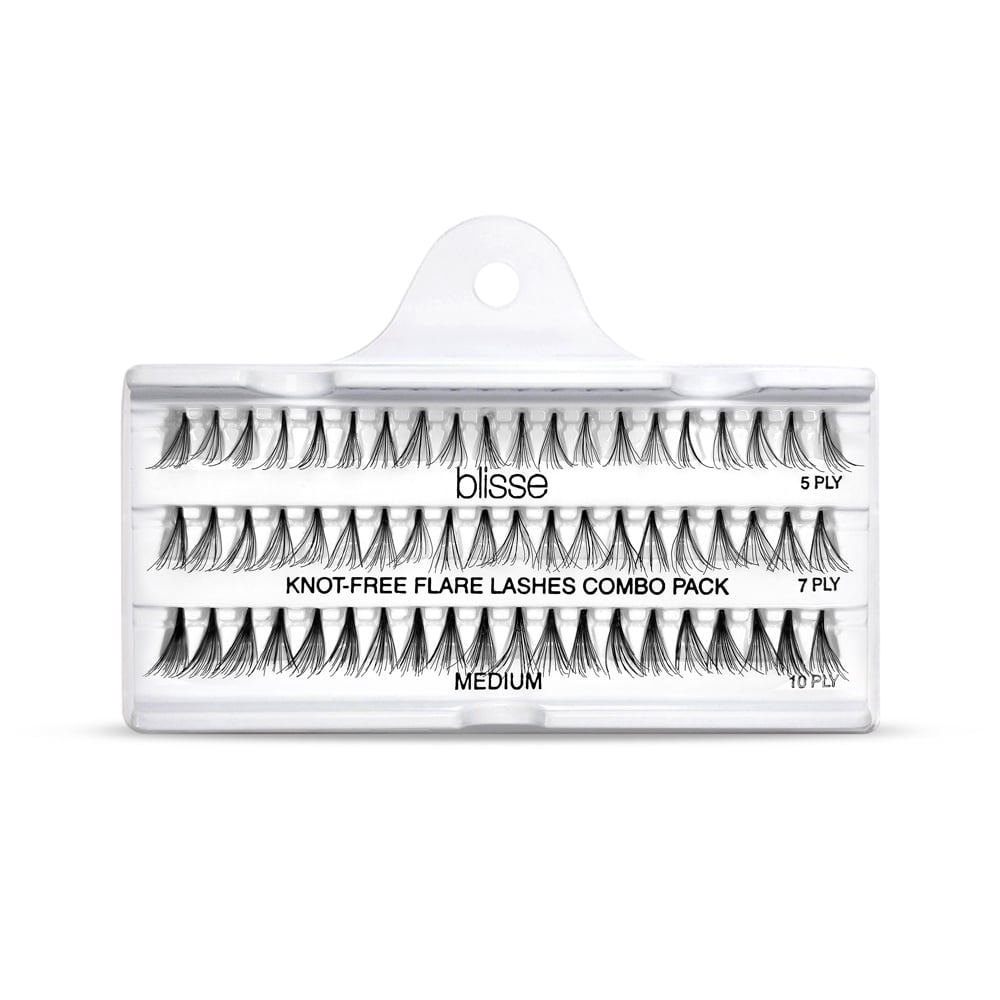 Gene False Individuale Mix 5/7/10 PLY fara Nod Lungime Medie Blisse Knott-free Flare Lashes