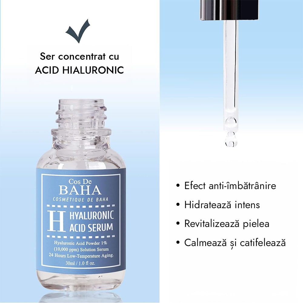 Ser cu Acid Hialuronic 1% - Cos DE BAHA Hyaluronic Serum 30ml