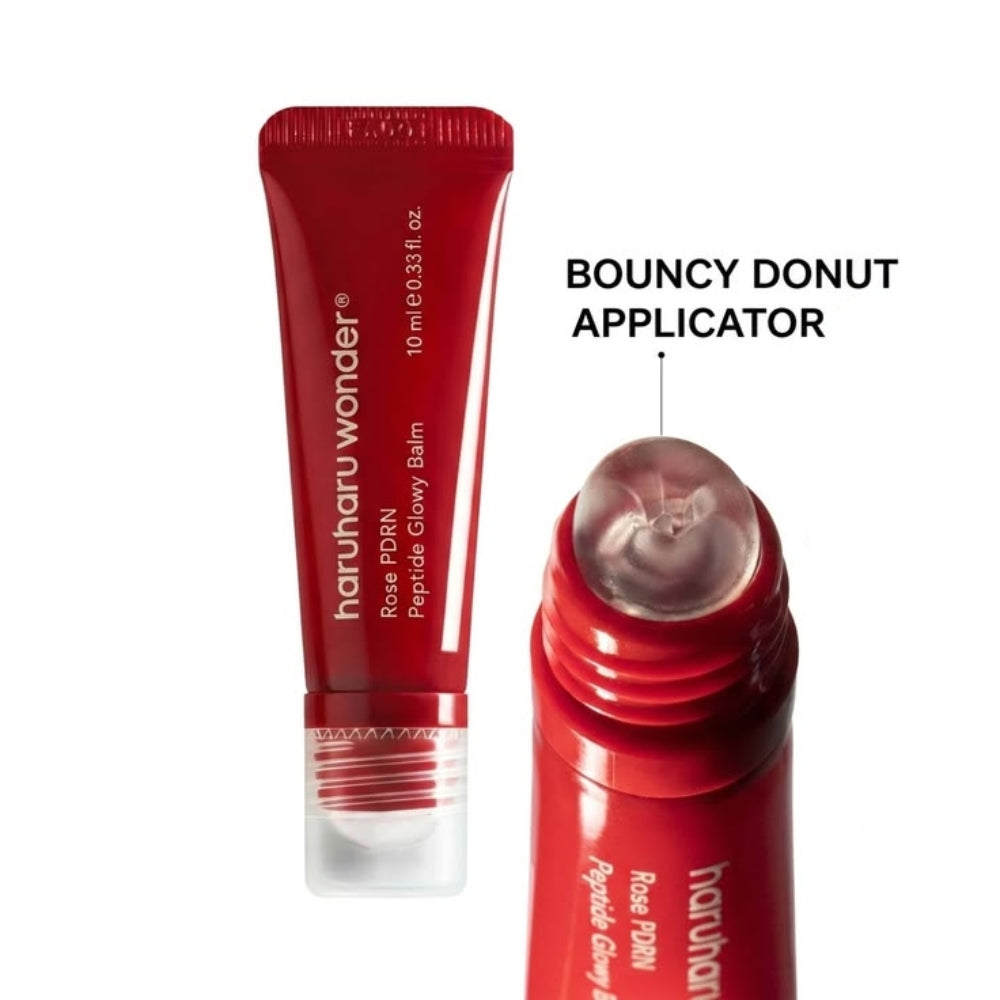 Balsam iluminator pentru buze cu Rose PDRN și peptide Haruharu Wonder Rose PDRN Peptide Glowy Balm