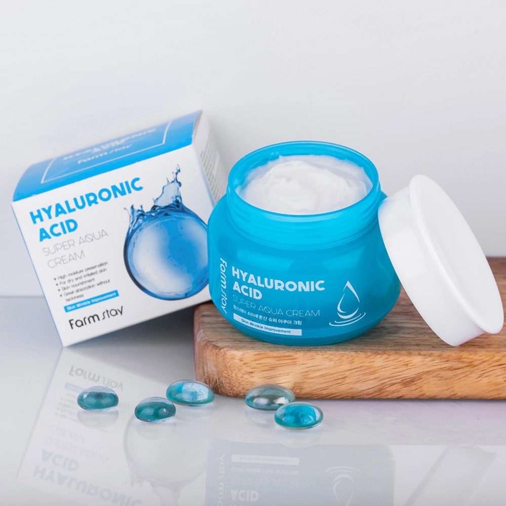 Crema Hidratanta Farmstay Hyaluronic Acid Super Aqua Cream