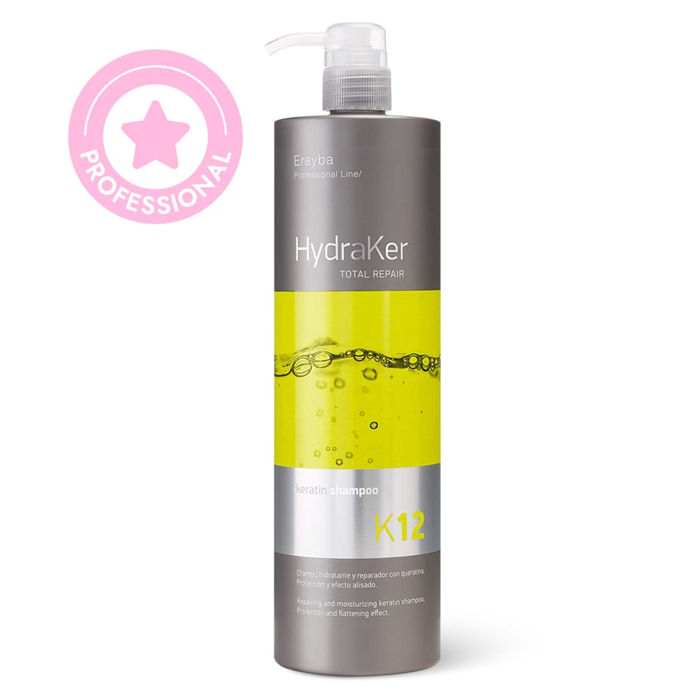 Șampon pentru păr uscat și deteriorat cu keratină Erayba K12 Hydraker Keratin Shampoo 1000 ml