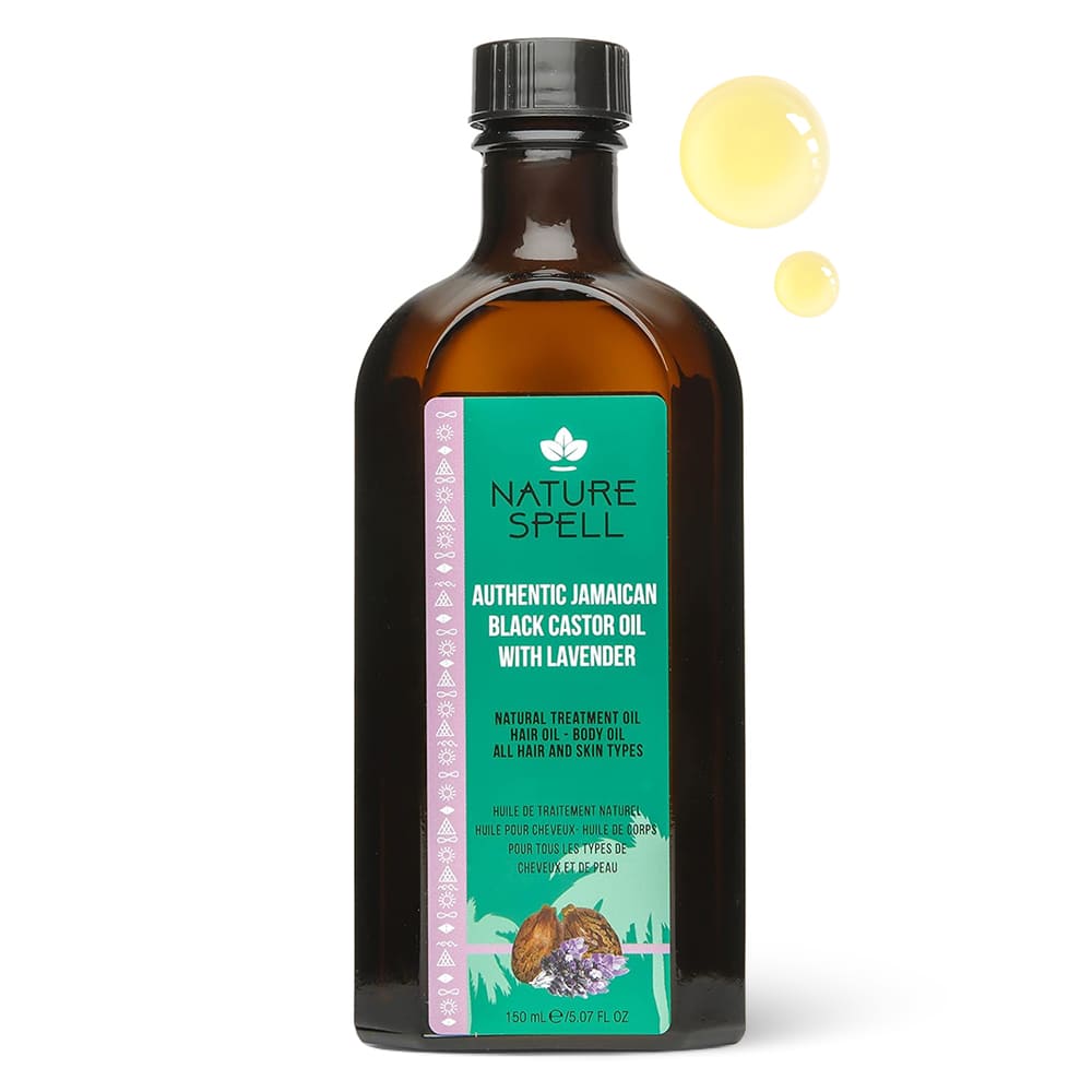 Ulei de Ricin Negru & Lavandă pentru creșterea părului Nature Spell Authentic Jamaican Black Castor Oil with Lavender