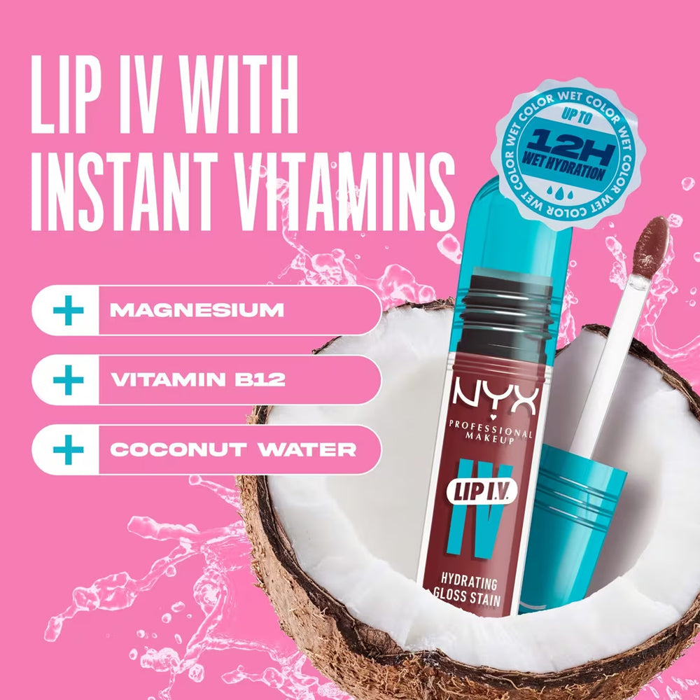Lip gloss hidratant NYX Professional Makeup Lip IV Hydrating Gloss Stain