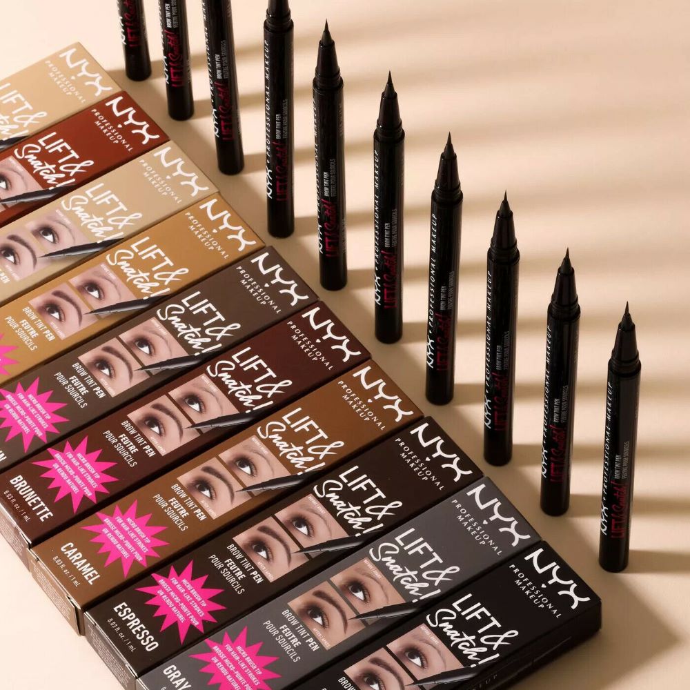 Cariocă pentru sprancene NYX Professional Makeup Lift N Snatch Brow Tint Pen