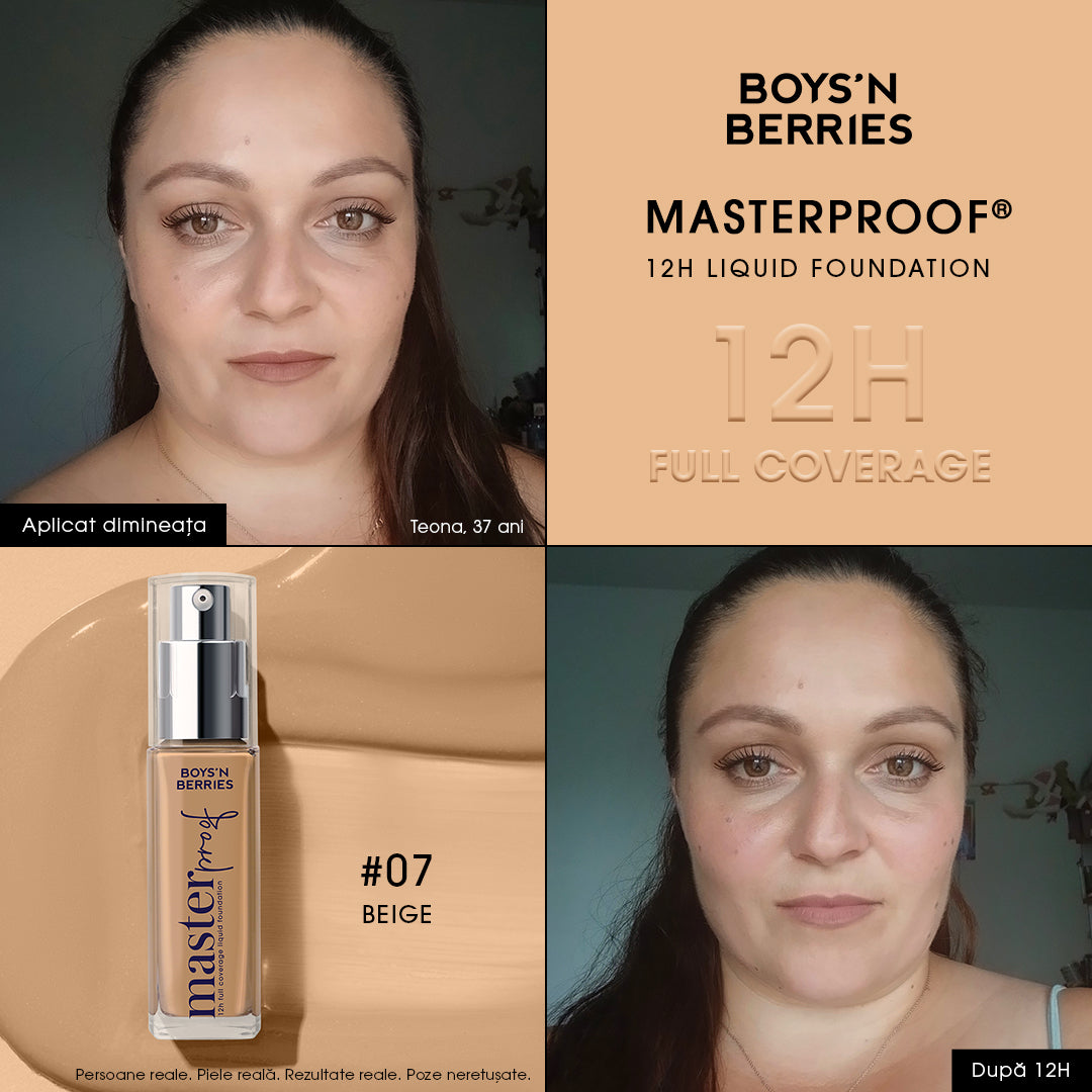 Fond de ten Boys`n Berries MASTERPROOF 12h Liquid Foundation Beige