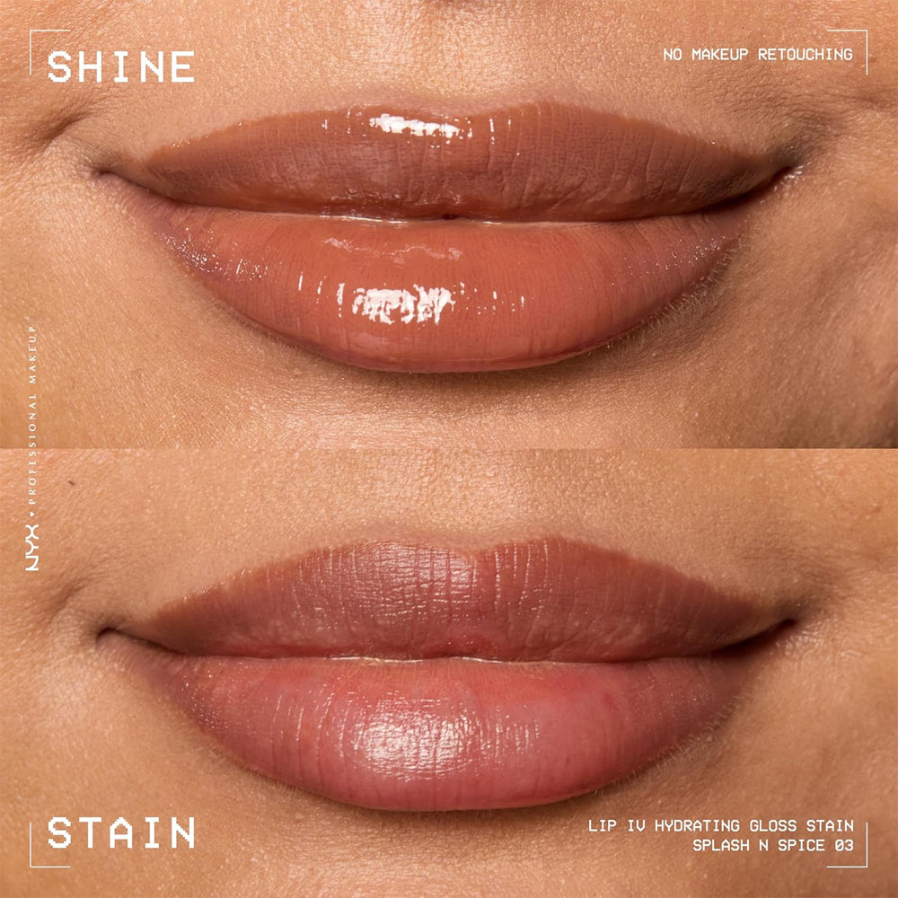 Lip gloss NYX Professional Makeup Lip IV Hydrating Gloss Stain Splash N` Spice