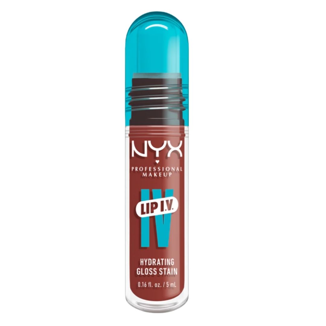 Lip gloss hidratant NYX Professional Makeup Lip IV Hydrating Gloss Stain Drippin` Nude