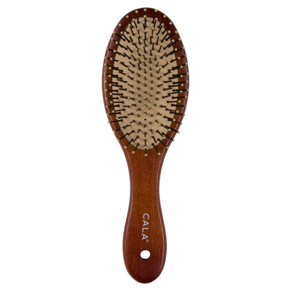Perie cu Maner din Bambus Negru CALA Dark Bamboo Oval Hair Brush