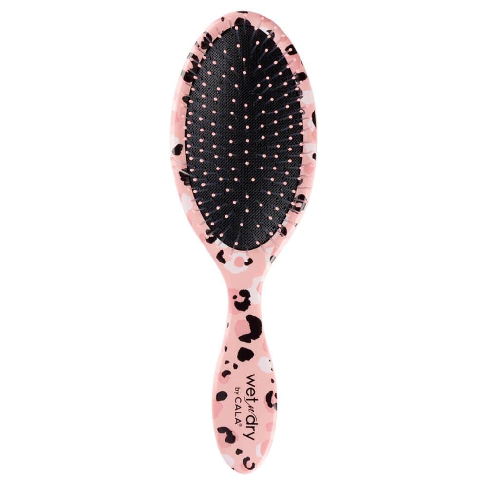 Perie pentru Descalcirea Parului CALA Wet-N-Dry Hair Detangler - Cheetah Printed