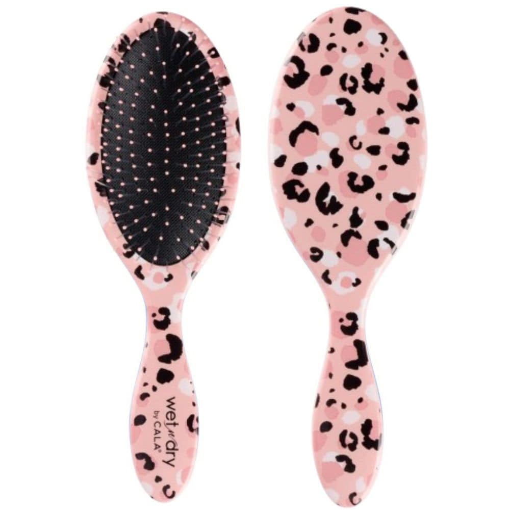 Perie pentru Descalcirea Parului CALA Wet-N-Dry Hair Detangler - Cheetah Printed